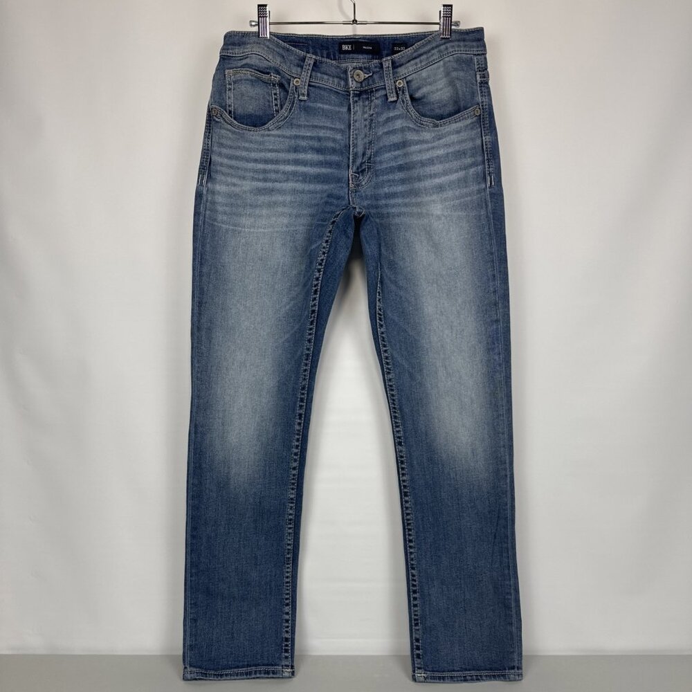 BKE Buckle Jeans Men 32x32 Blue Mason Taper Stretch Low Rise Medium Wash Denim